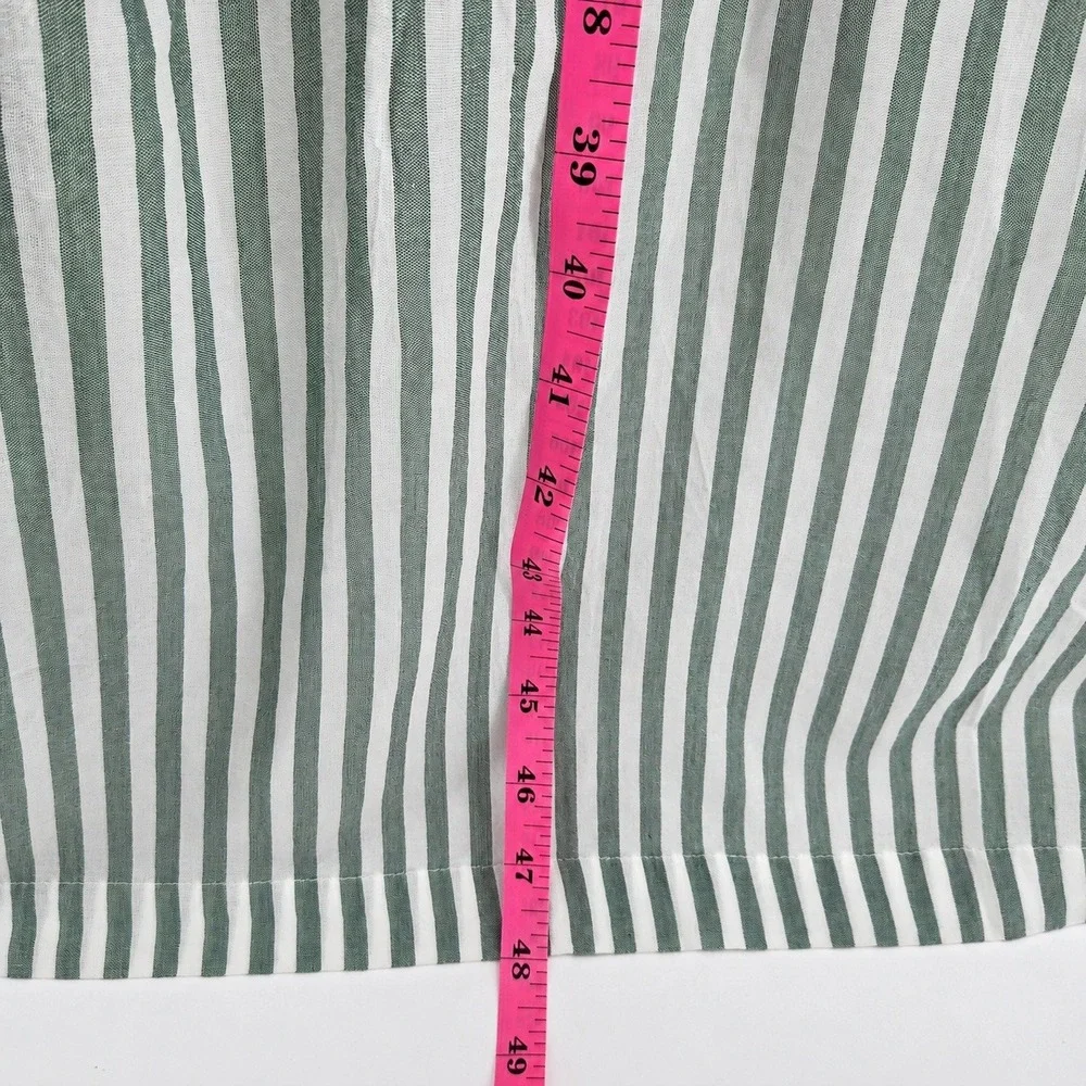 Abercrombie & Fitch Maxi Dress‎ SP Green Striped Smocked Bra-Free Cottagecore